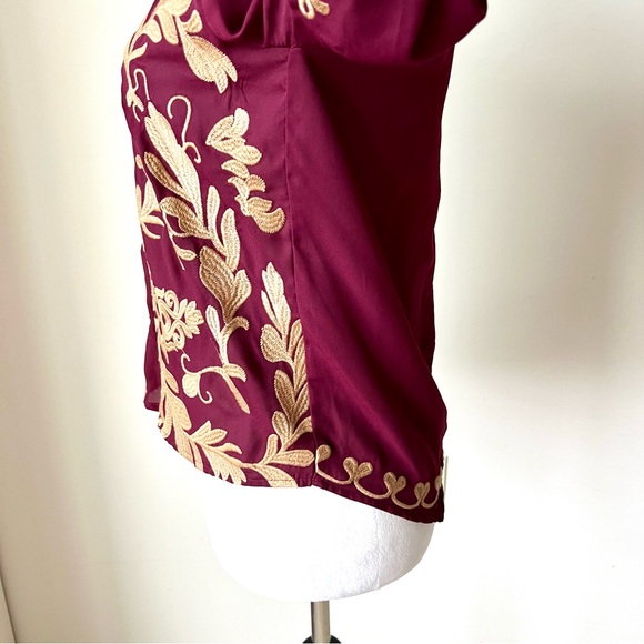 GIMMICKS Embroidered Bell Sleeve Mock Neck Boho Blouse—SZ. XS - Picture 9 of 17